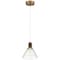 Access Lighting Port Nine Martini, Martini LED Pendant, Antique Brushed Brass Finish, Seeded Glass 63140LEDD-ABB/SDG - alternate 1